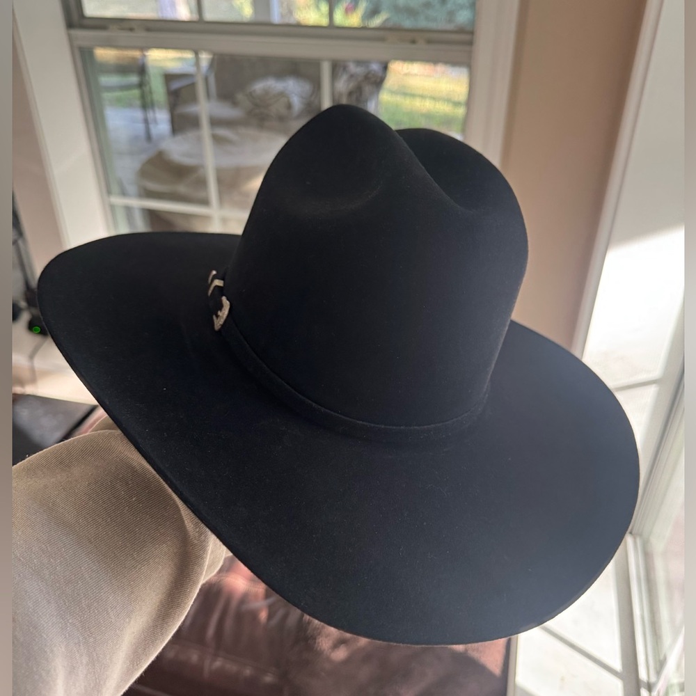 Resistol Western Black Felt Cowboy Hat Size 7 1/4